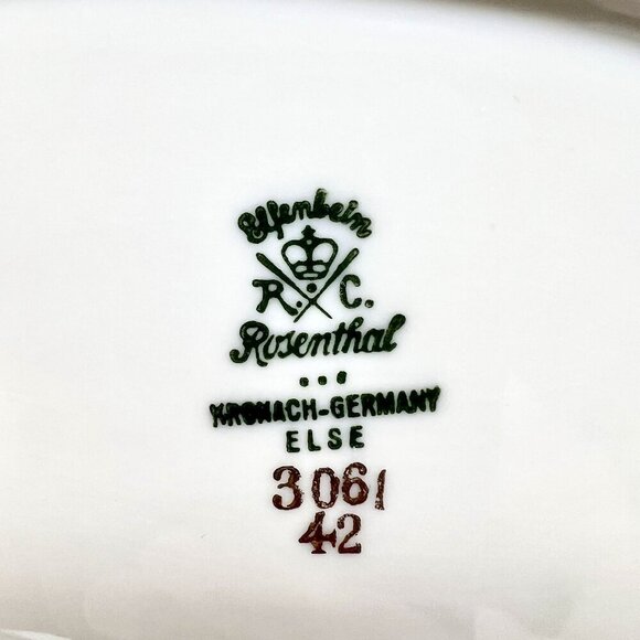 VTG Rosenthal Primrose Porcelain Floral Serving Platter Ivory Gold Trim Germany - Picture 2 of 8